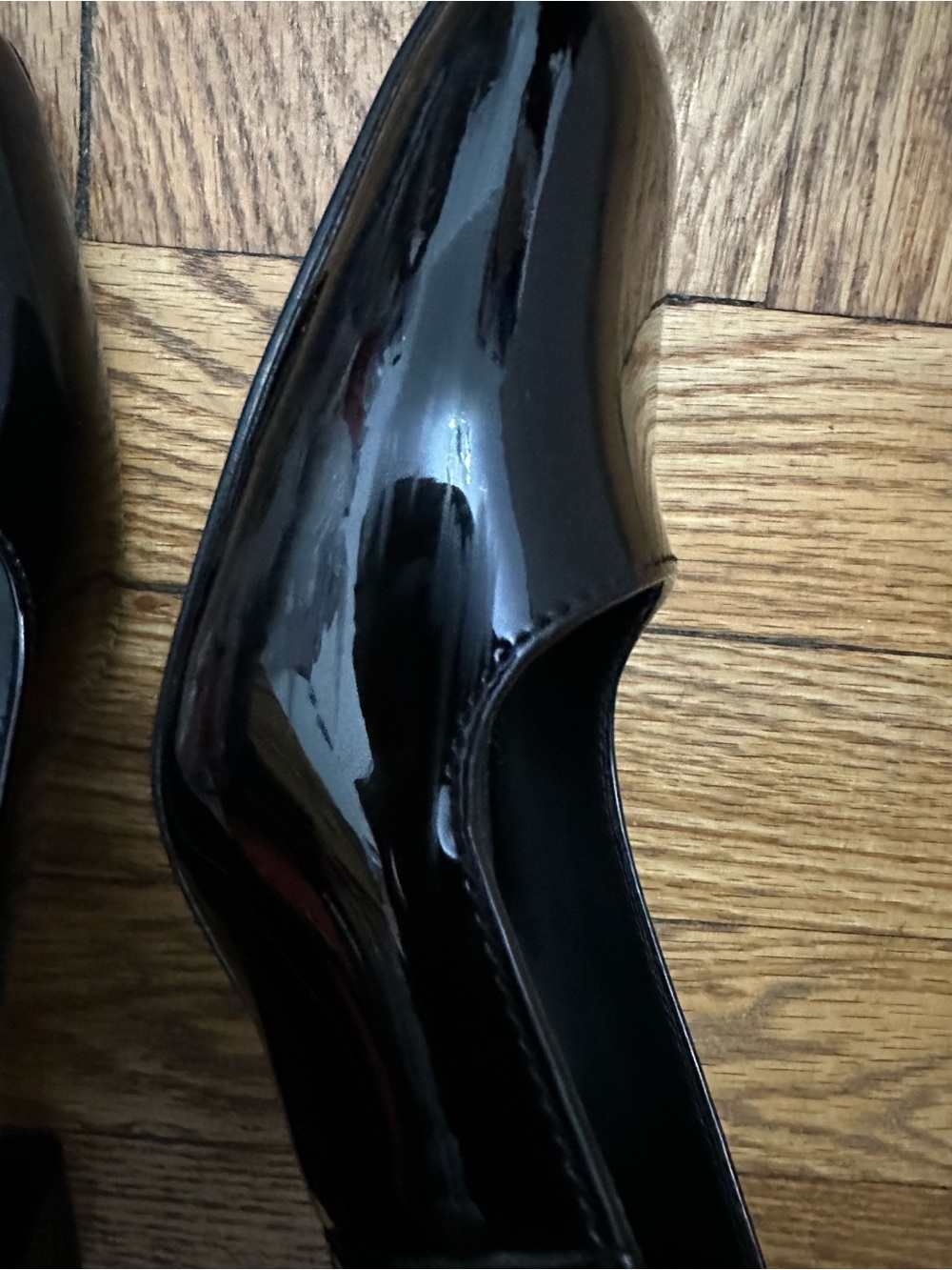 Mango Patent Leather High-Heeled Shoes With Ankle Straps - Picture 6 of 8